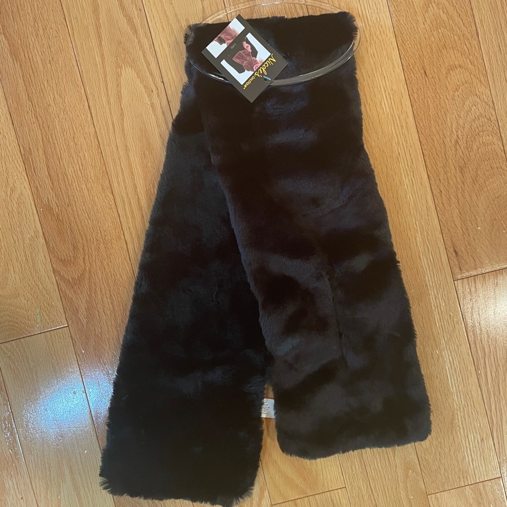 Black super soft loop scarf